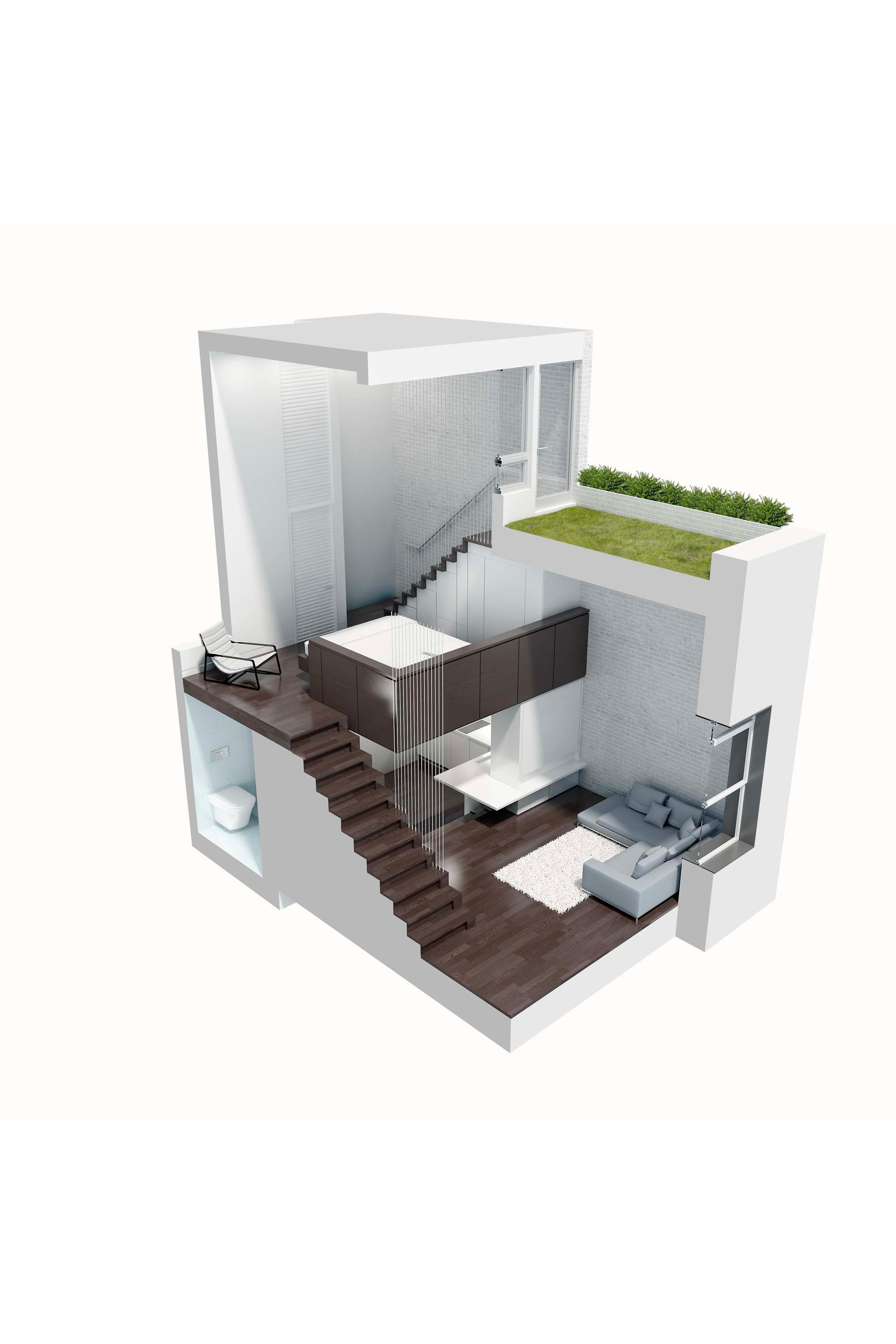 Rendering of Manhattan Microloft by Specht Novak Architects.