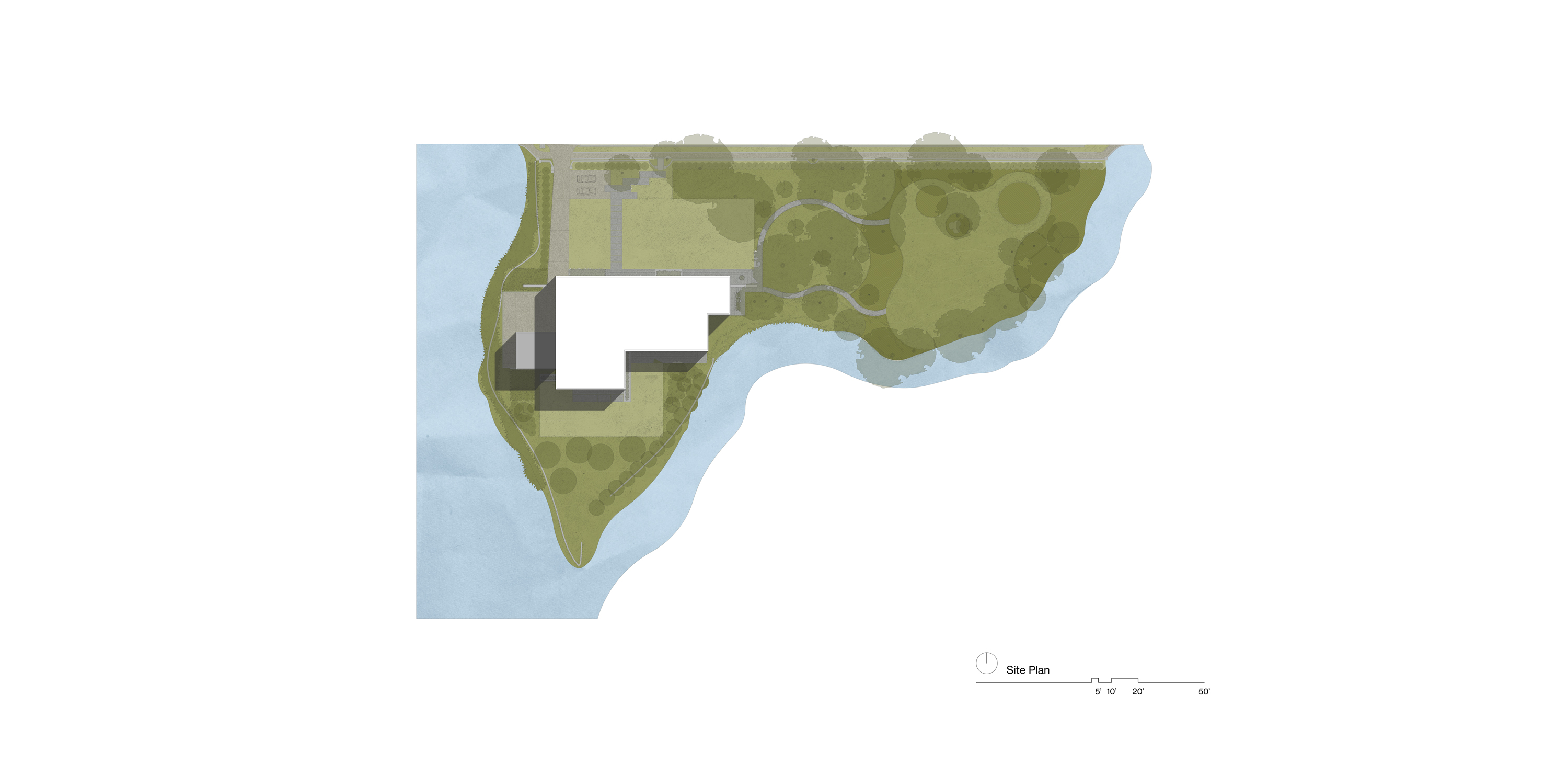 Site Plan of Kazoku House by Specht Novak Architects.