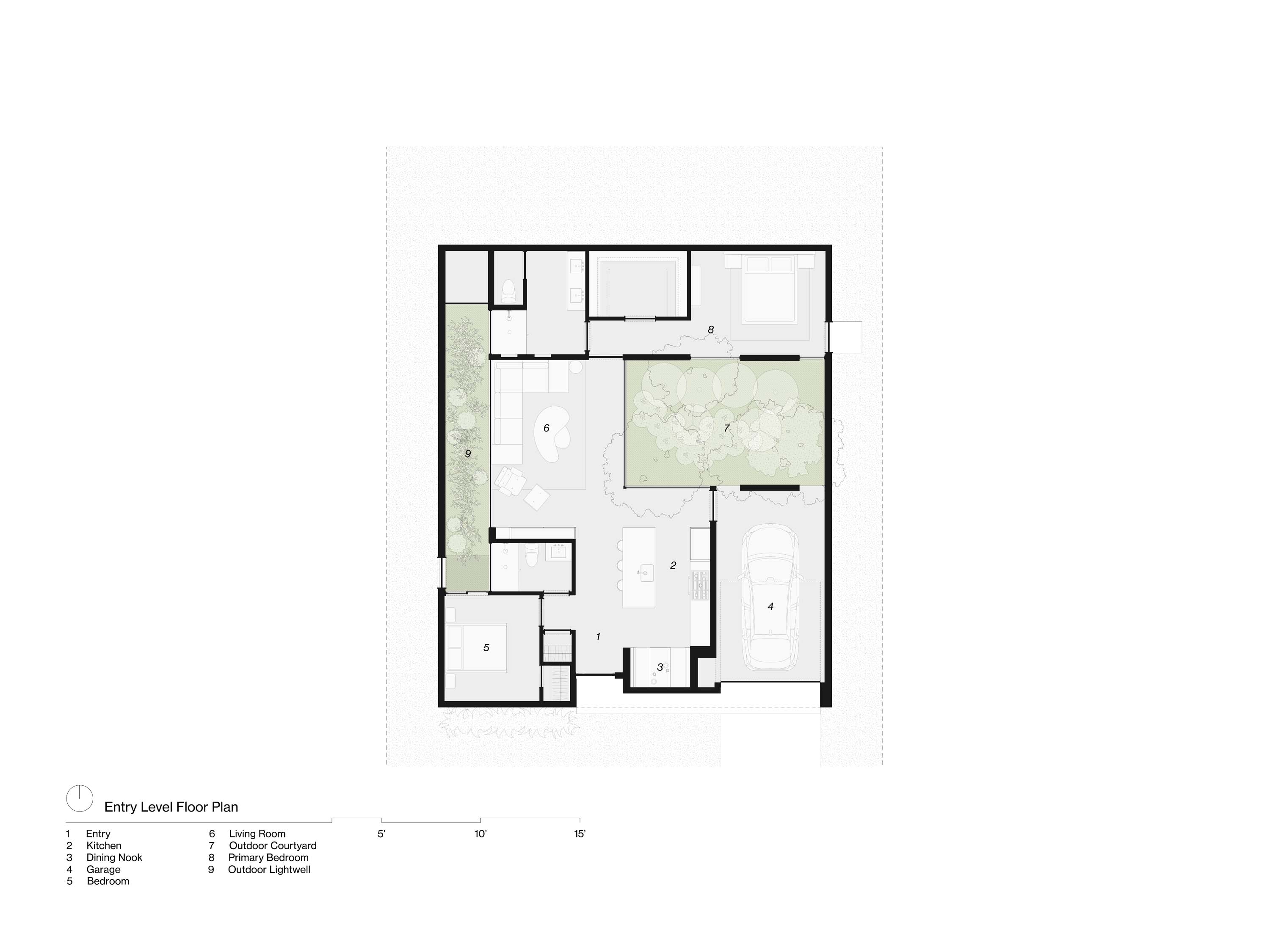 Floor plan of New American House by Specht Novak Architects.