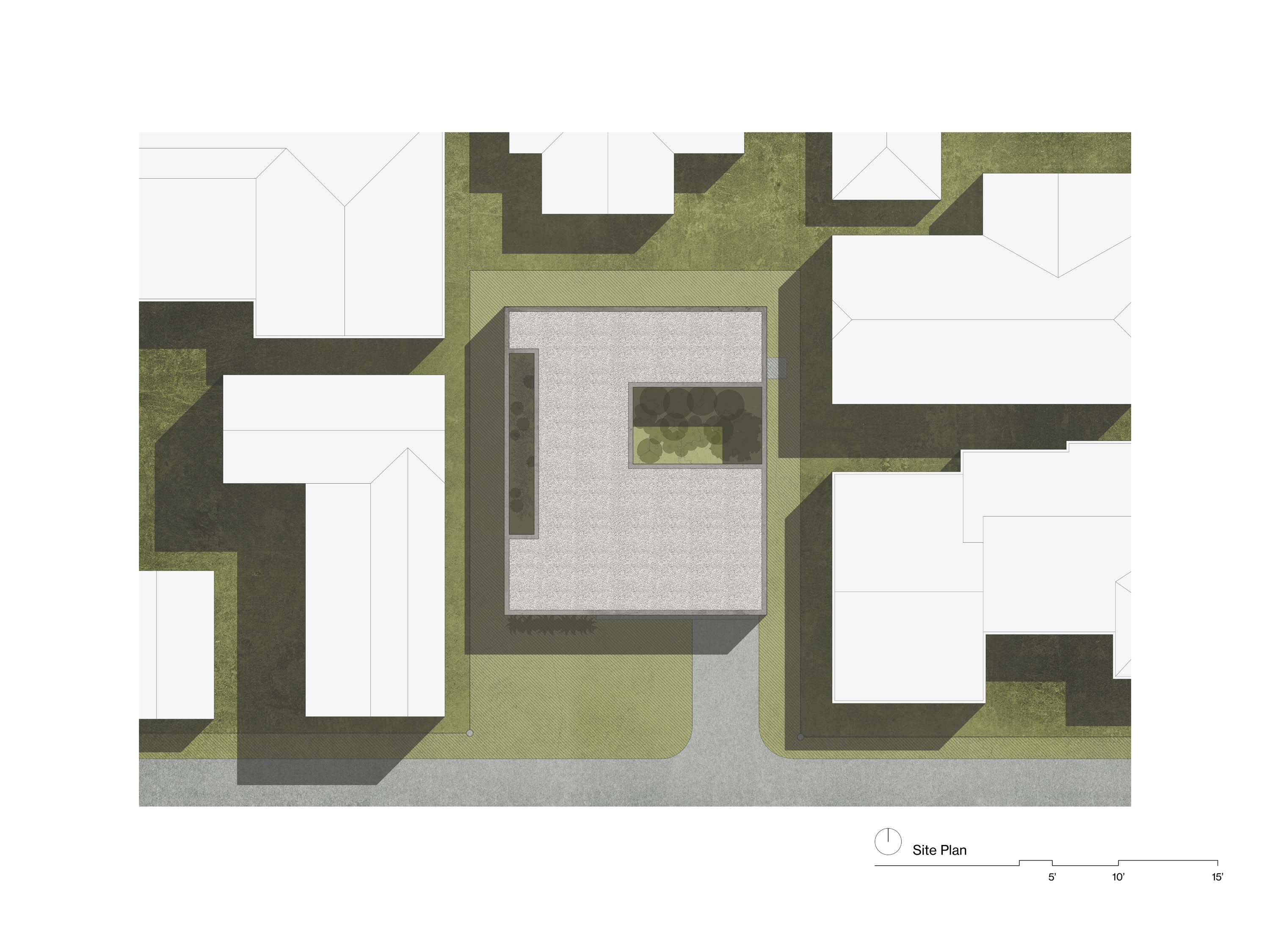 Site plan of New American House by Specht Novak Architects.