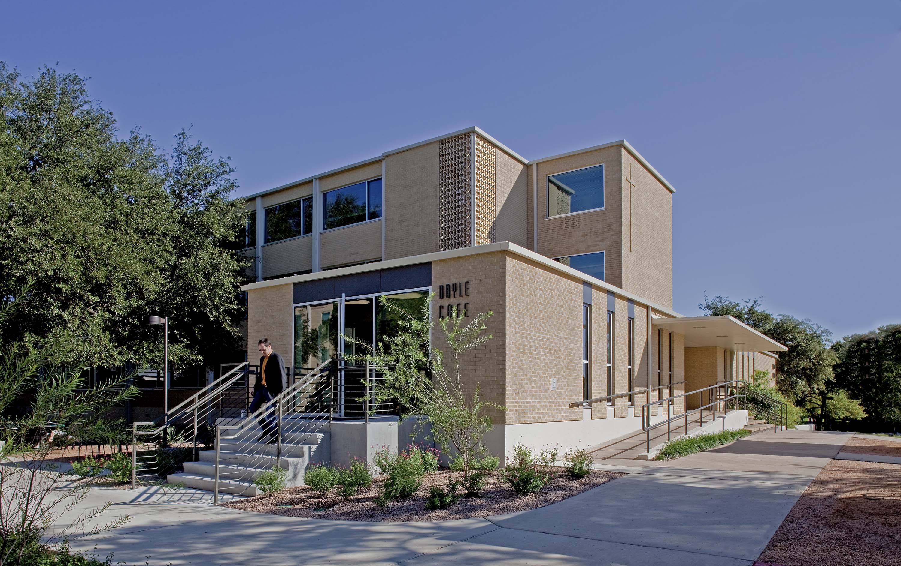 Exterior of Doyle Hall by Specht Novak Architects, shot by Taggart Sorensen.
